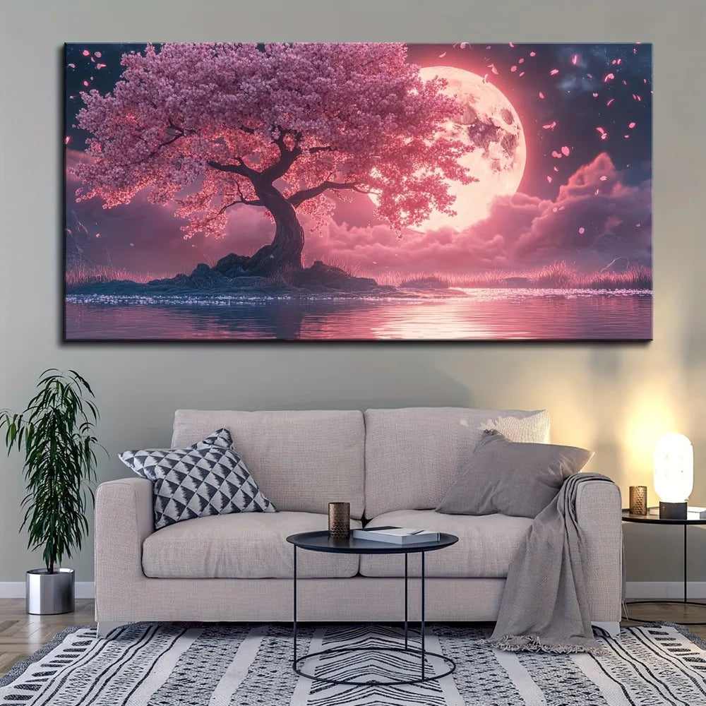Hign-concerned Mangrove Moon Landscape Painting In Frame