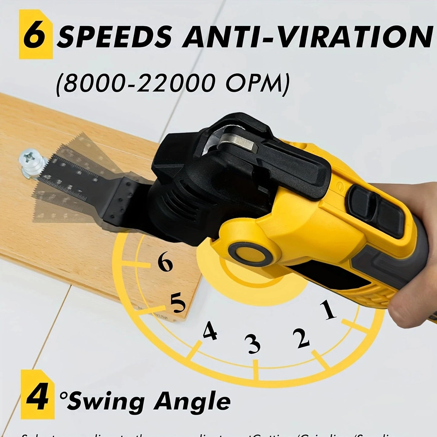NEWONE Oscillating Multi Tool 20V Cordless AntiVibration 6 Speed Kit