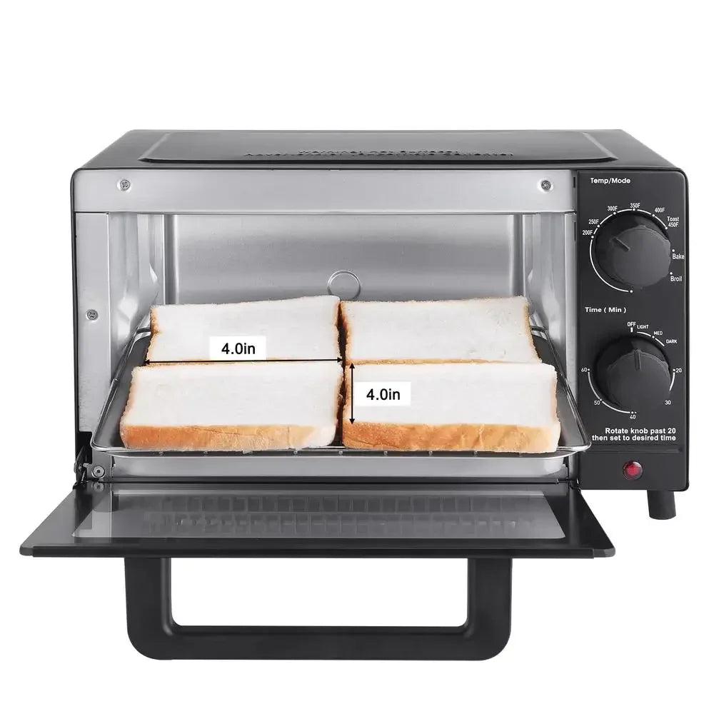 XMSJ 4 Slice Toaster Oven Convection Bake Broil Toast 1050W