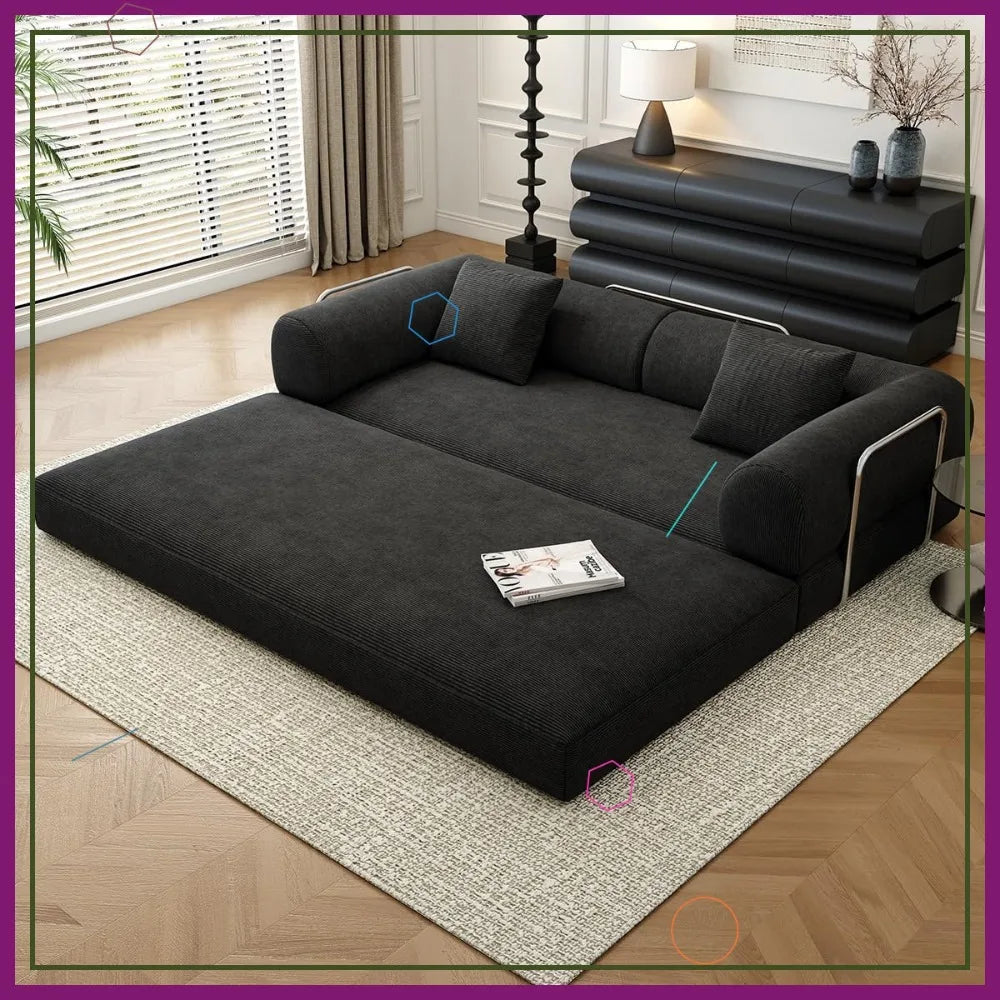 Modular Sofa Bed Four In One Corduroy High Density Foam