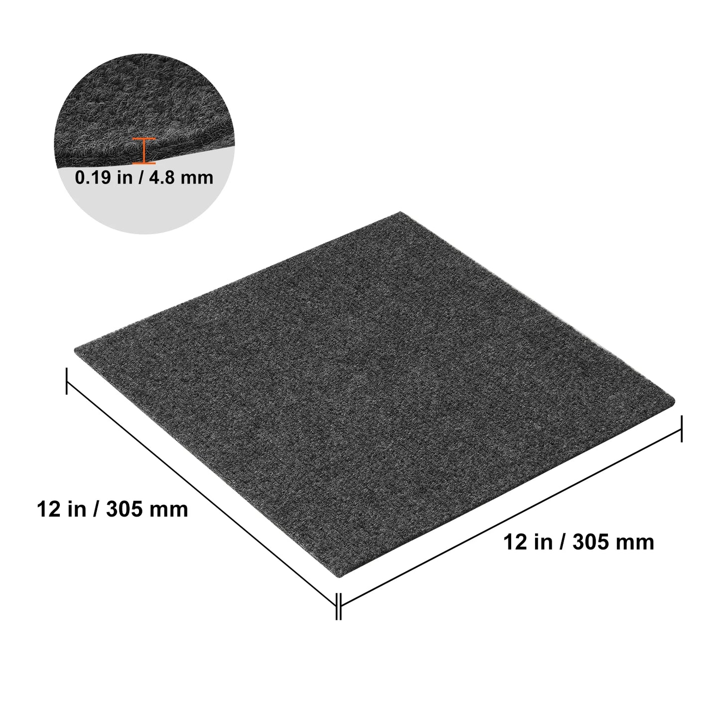 SucceBuy Peel And Stick Carpet Tiles Self Adhesive Flooring