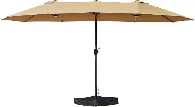 Kozyard Double-Sided Outdoor Patio Umbrella With Crank And Base