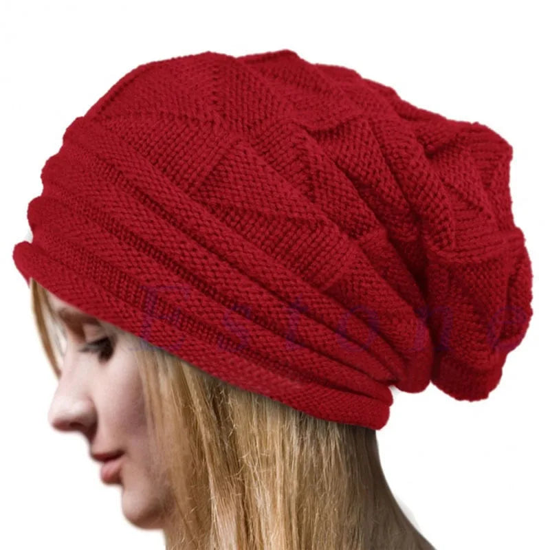 Unisex Winter Beanie Slouchy Knit Hat For Men Women