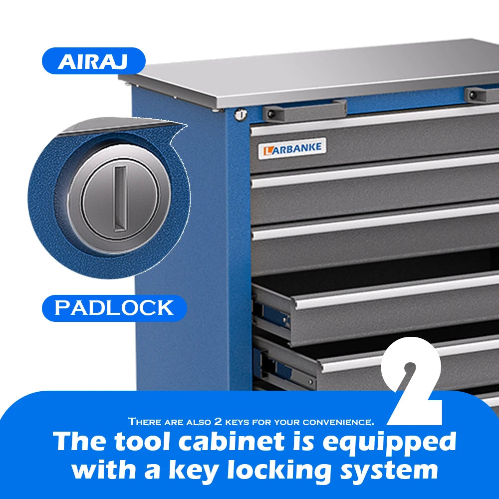 LARBANKE Combination Tool Cabinet Set 5 Drawer 7 Drawer