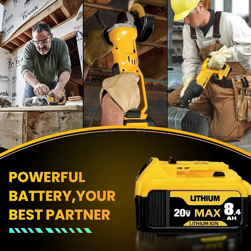 Hign-concerned 8.4Ah Replacement Battery for DeWalt 20V DCB Series