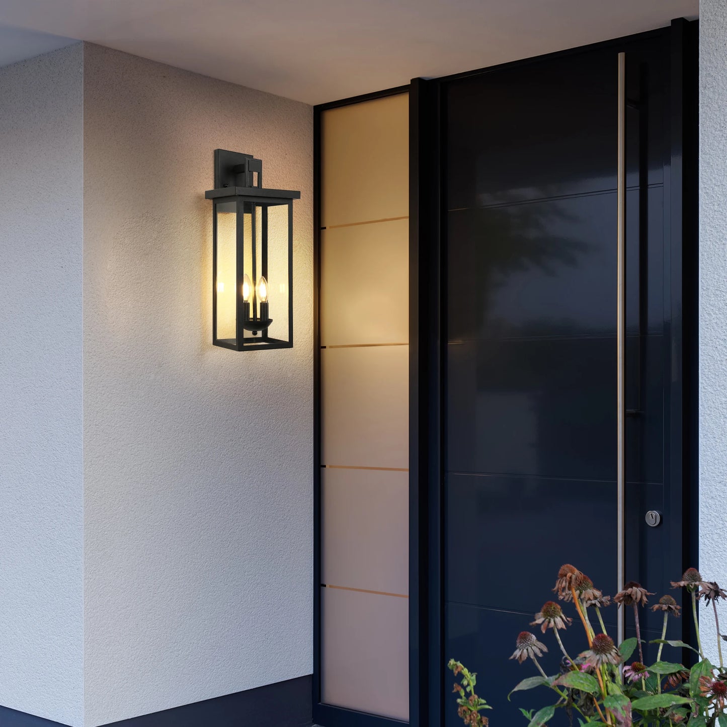 ARLGSITE Outdoor Wall Lantern Dusk to Dawn Sensor Aluminum Weatherproof