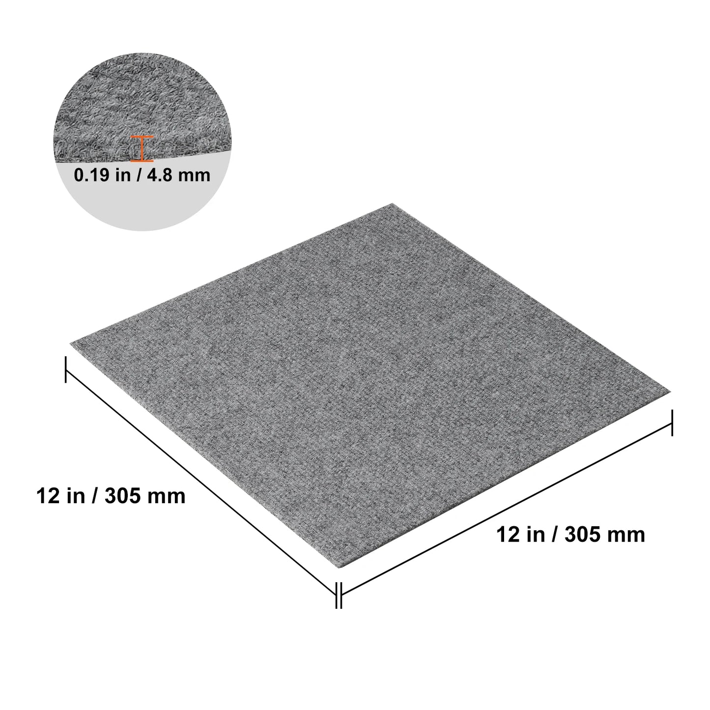 SucceBuy Peel And Stick Carpet Tiles Self Adhesive Flooring