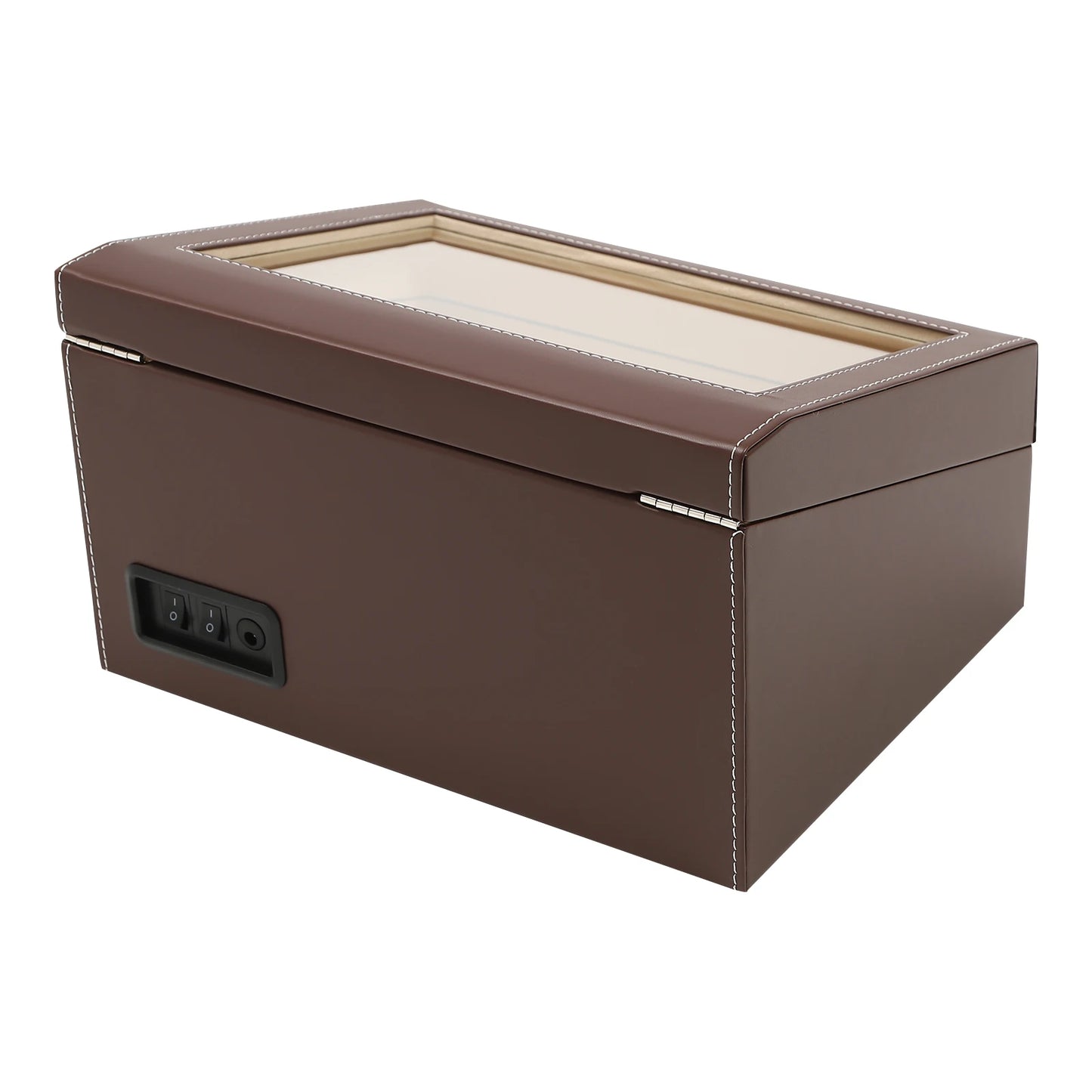 Watch Winder Box for Automatic Mechanical Watches PU Leather