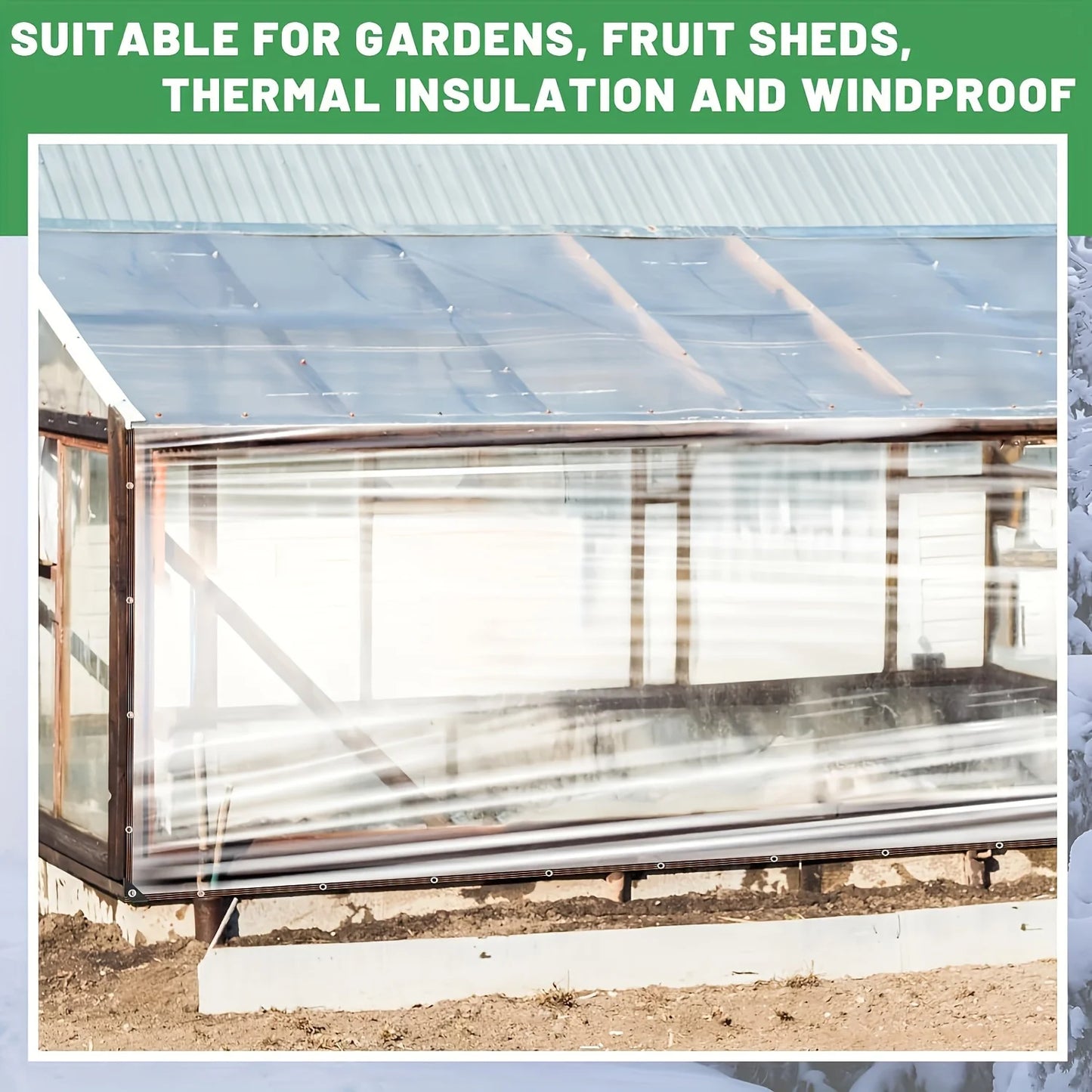 Hign-concerned Transparent Waterproof Tarpaulin With Sealing Rings For Courtyard Gardens