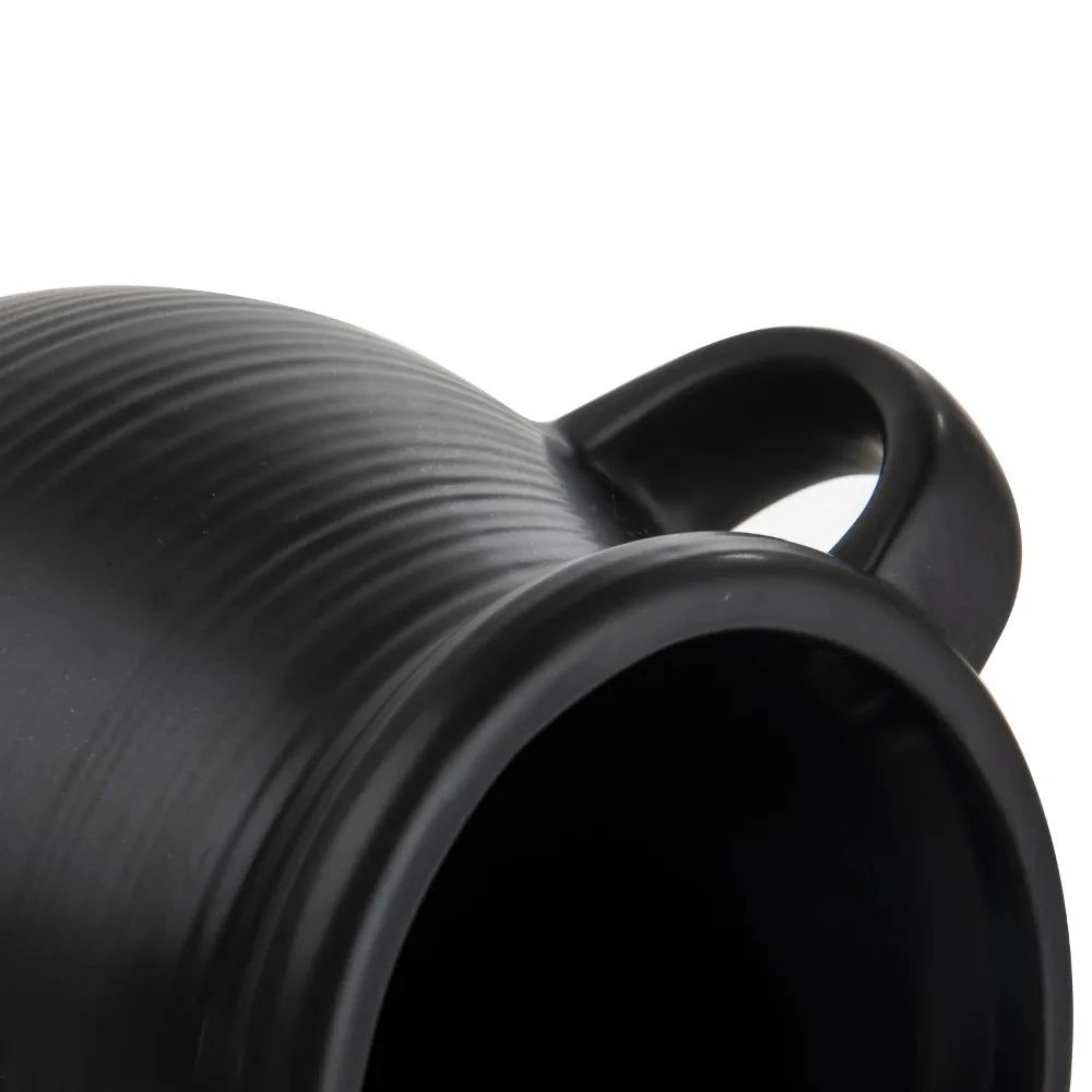 Hign-concerned Ribbed Ceramic Vase For Home Decor Accent