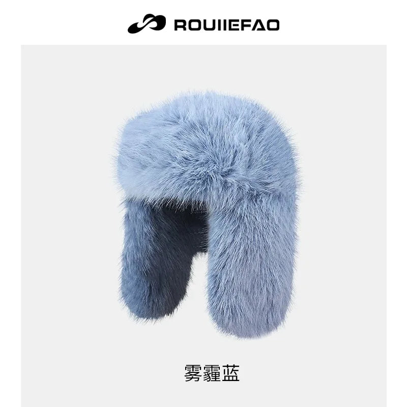 Zhejiang Imitation Mink Fur Bomber Hat Unisex Winter
