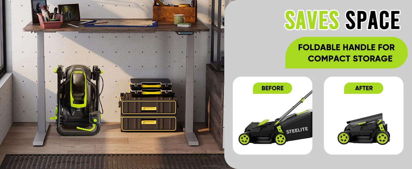 Deli 2in1 Cordless Electric Lawn Mower With 21V Battery