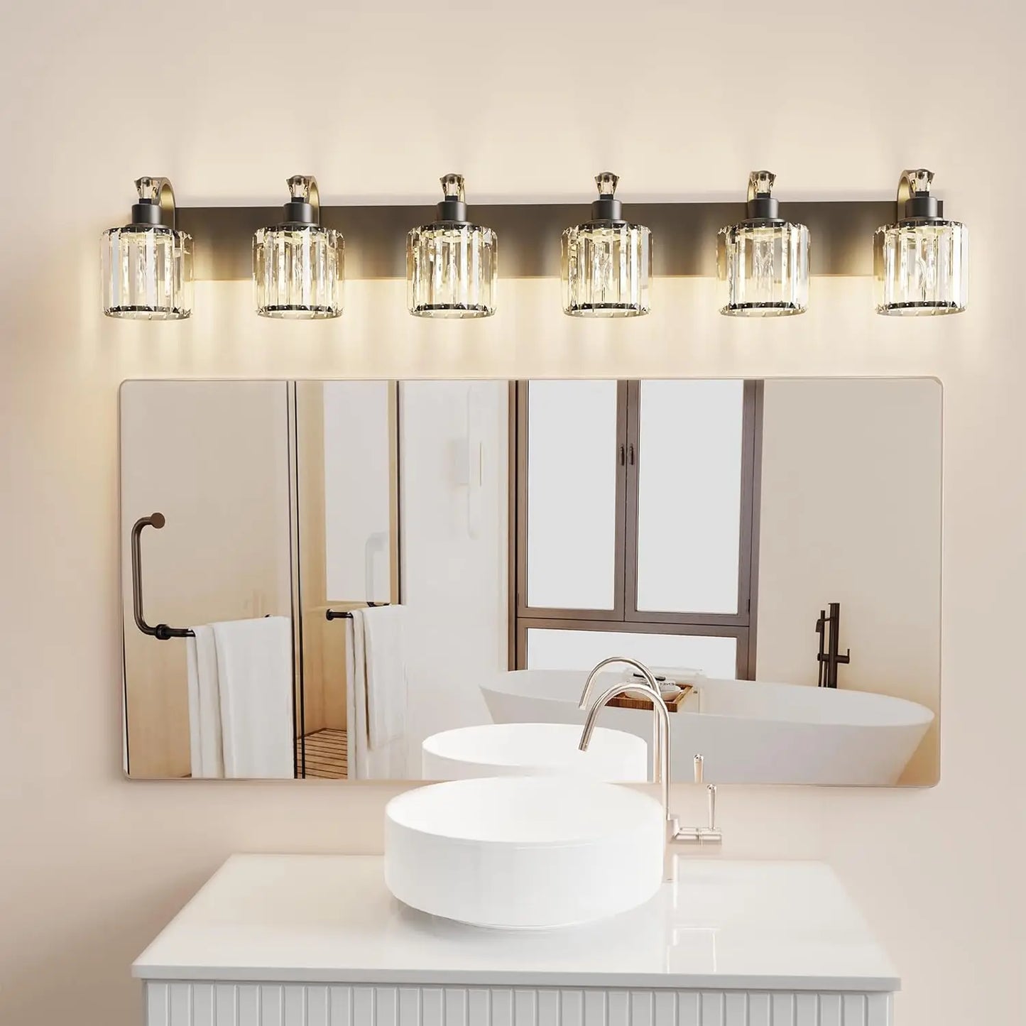 HobbyLane Modern Crystal Vanity Lights LED Wall Sconce