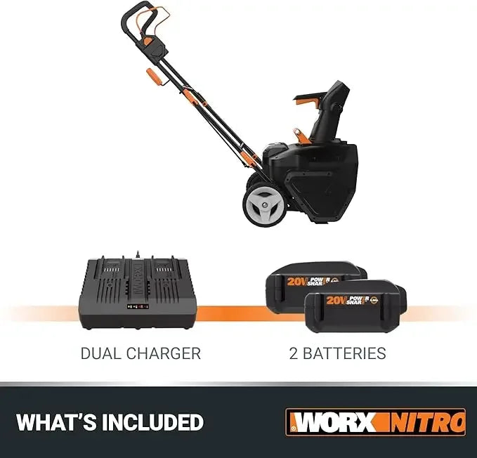 XMSJ Cordless Snow Blower WG471 With Brushless Motor Batteries Included