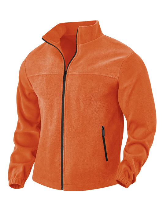 Zhejiang Fleece Jacket For Men Outdoor Zip Stand Collar
