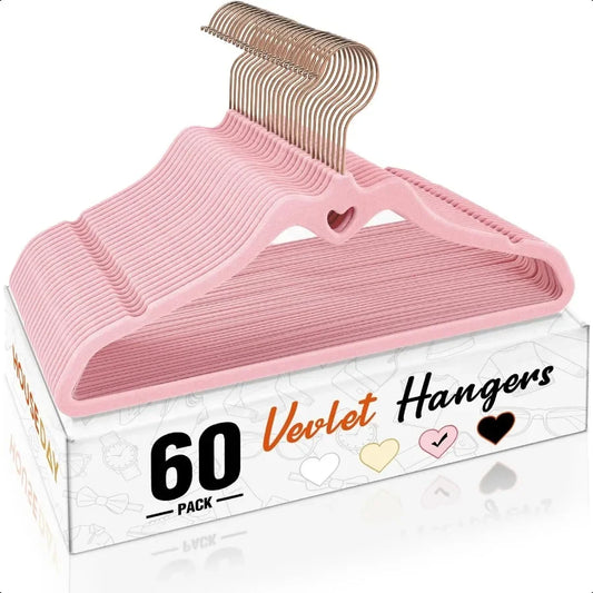 Veet Hangers 60 Pack Non Slip Hangers Ultra Slim Coat