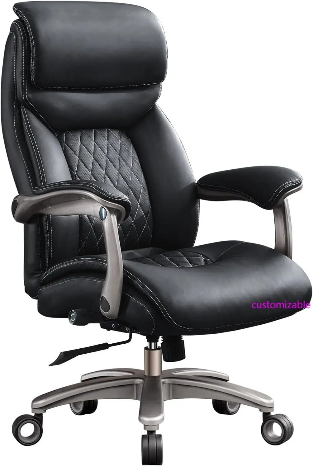 XMSJH Heavy Duty Office Chair With Wide Armrests And Lumbar