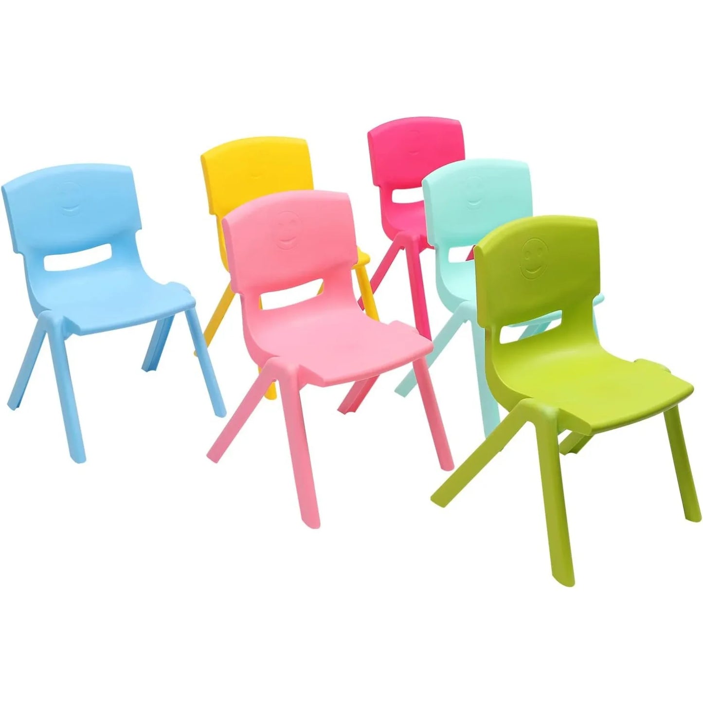 BymaocarHign-concerned Stacking Stools 6 Piece Plastic Classroom Chairs