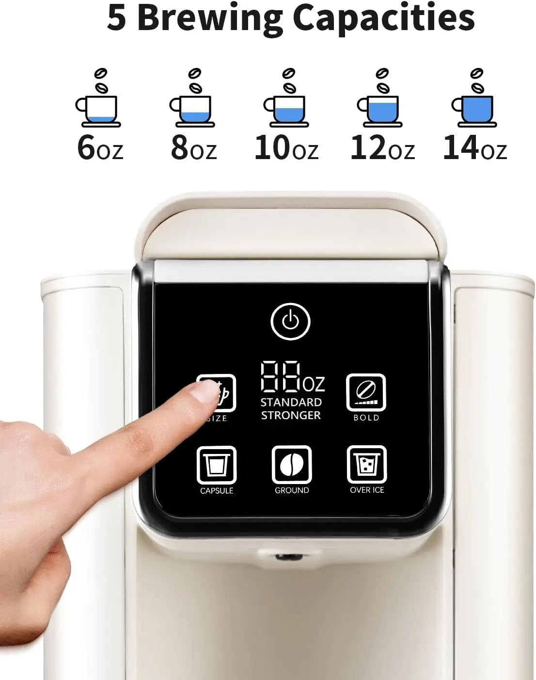 Iosn Hot and Iced Coffee Maker Single Serve for K Cup