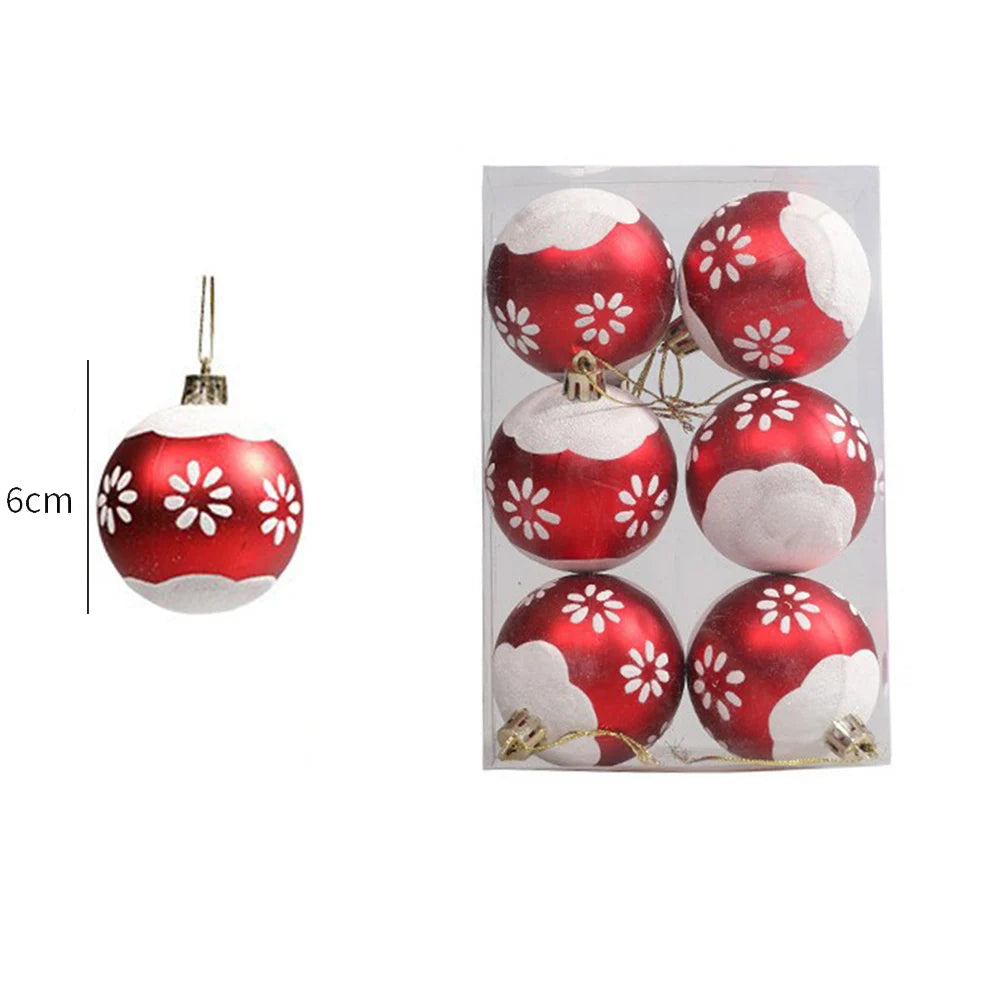 Electronic Christmas Ball Ornaments Shatterproof 6pcs Pack