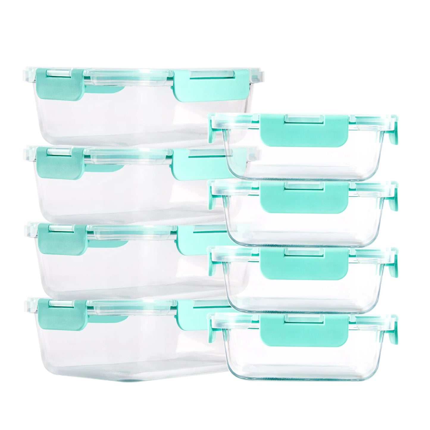 Borosilicate Glass Food Containers Leakproof Lock Lid