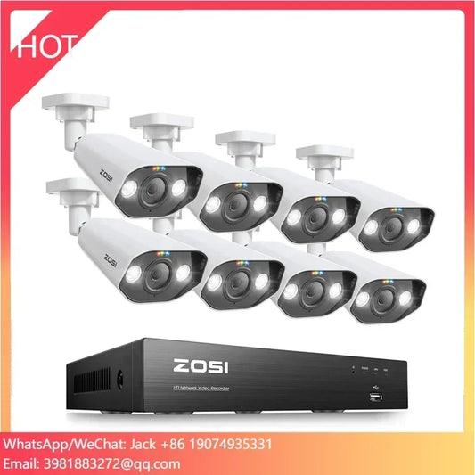 H.265 8MP Outdoor PoE CCTV Camera System Night Vision