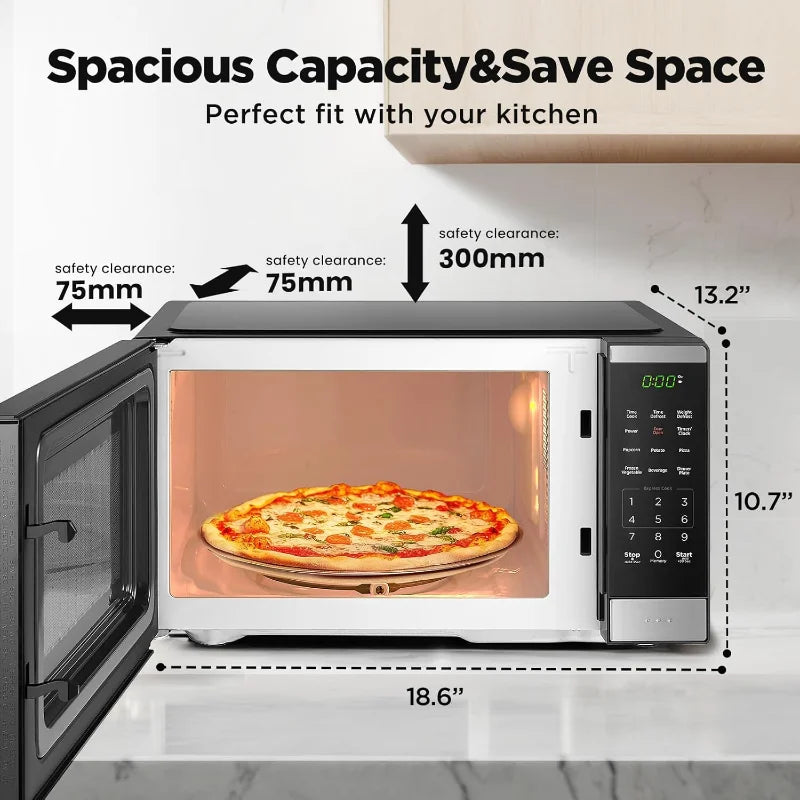 XMSJ Countertop Microwave Oven 900W With Auto Menus