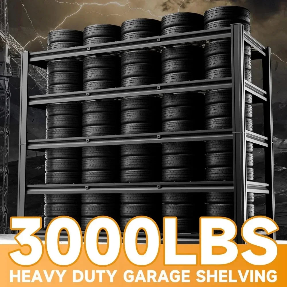 Heavy Duty Garage Shelving Unit 3000LBS Metal Rack System