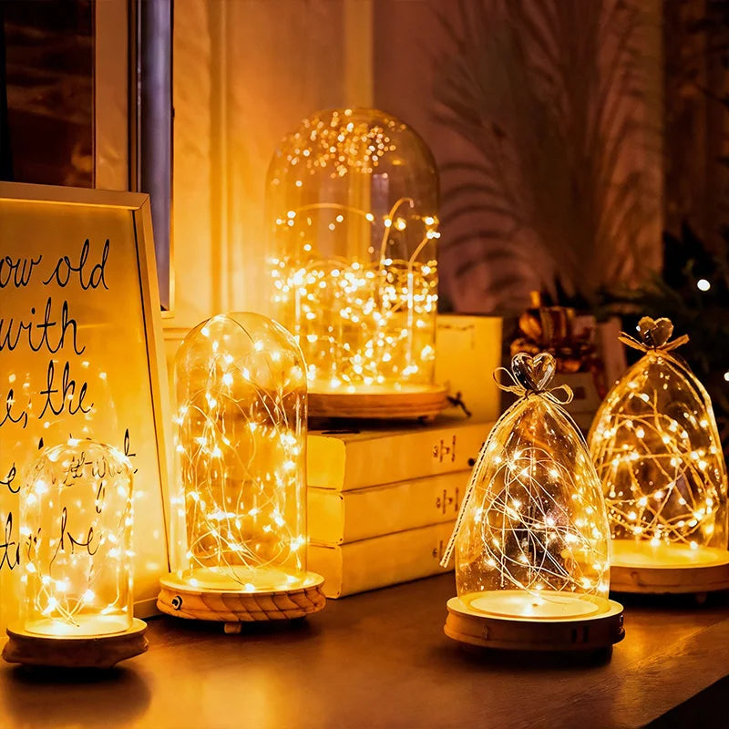 IRILUCN Solar LED String Lights Outdoor Garland Lamp