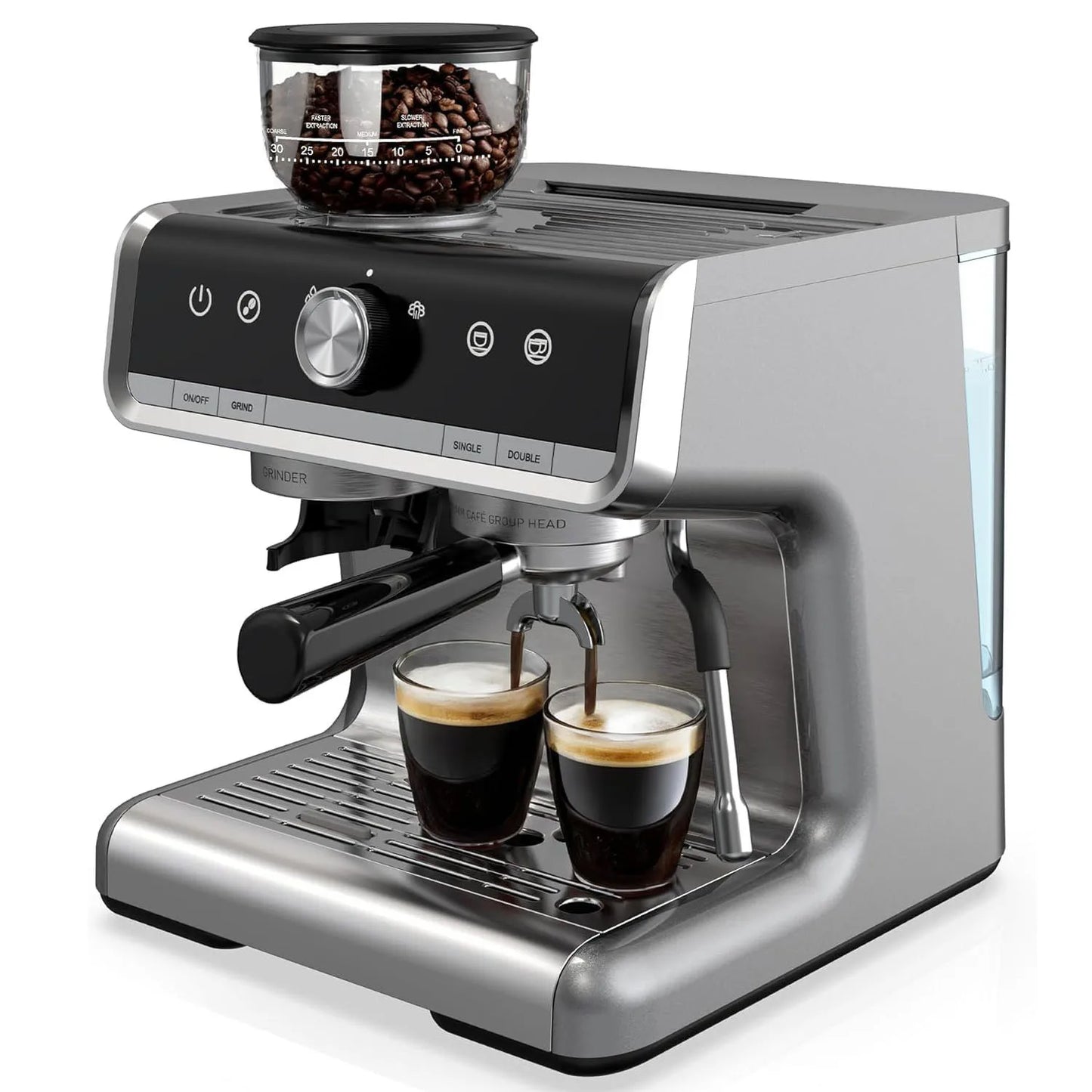 Acekool 20 Bar Espresso Machine With Grinder For Latte Cappuccino