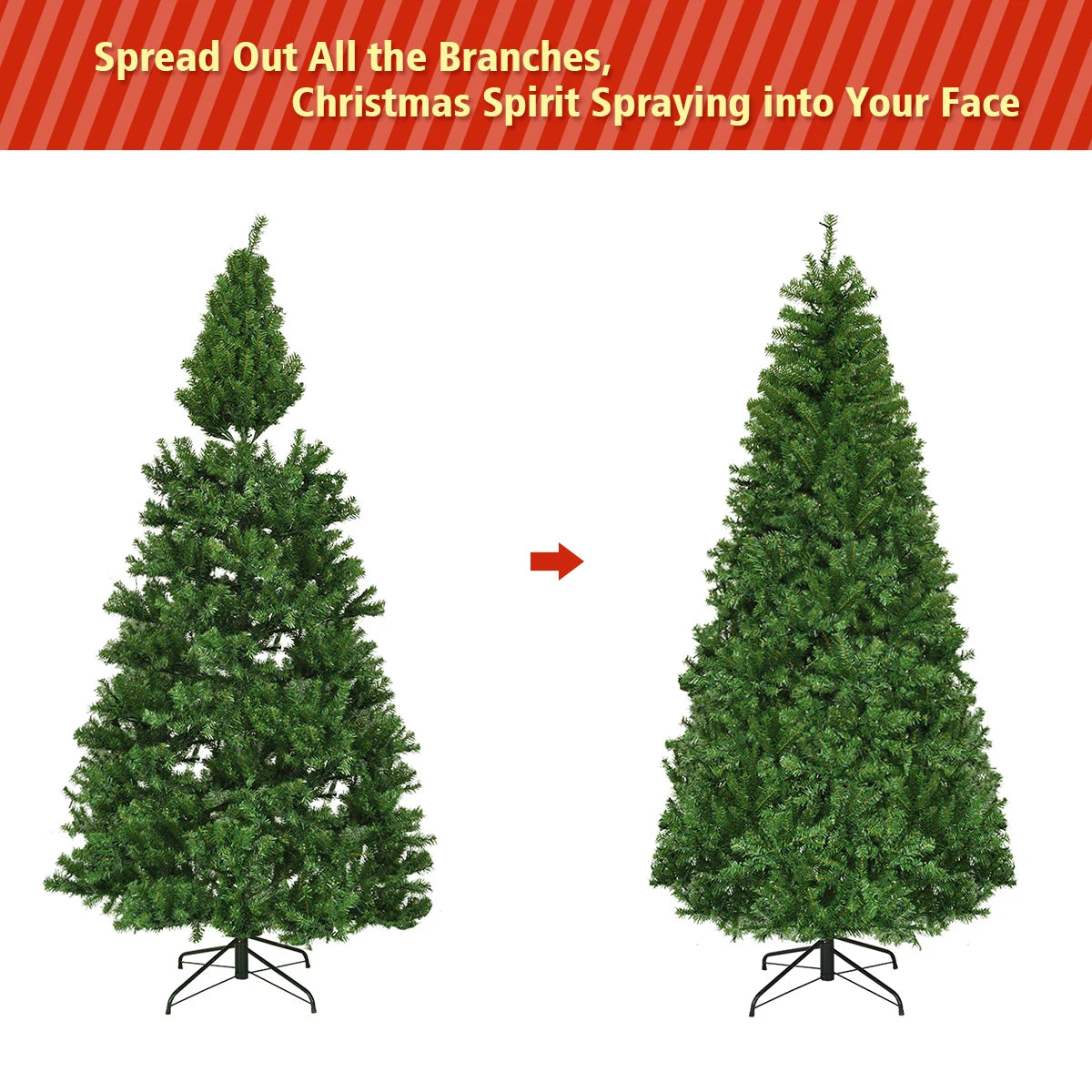 Multigote Prelit Christmas Tree With 500 LED Lights Stand