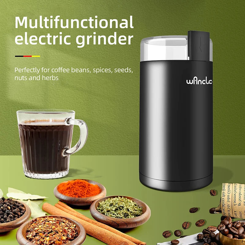 KIRAINAFLY 200W High Power Coffee Grinder Multifunctional