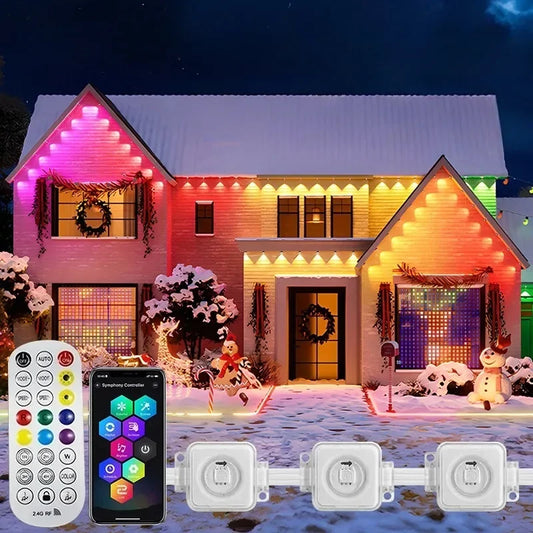 MIMIRGB Outdoor Smart RGBIC Eaves Lights For Christmas