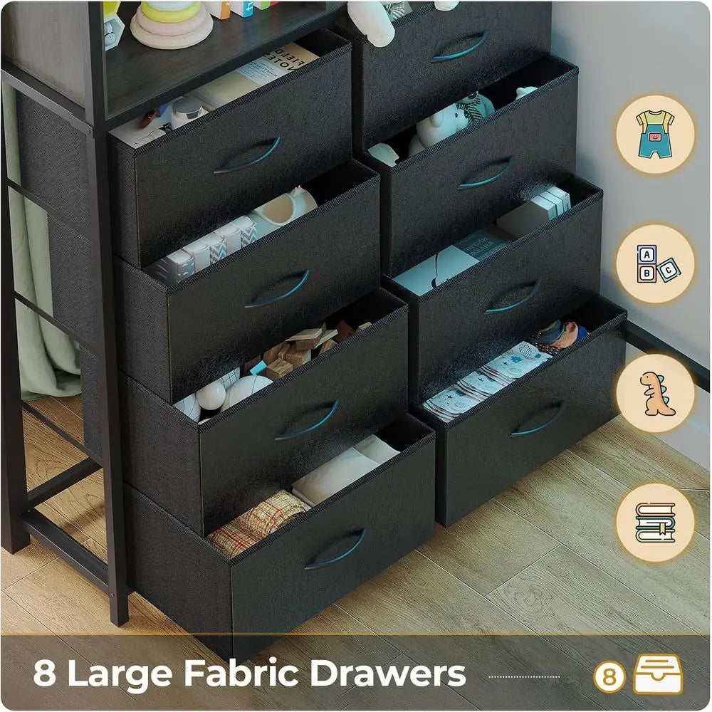 Twin Metal Loft Bed With Desk Drawers And Storage Shelves