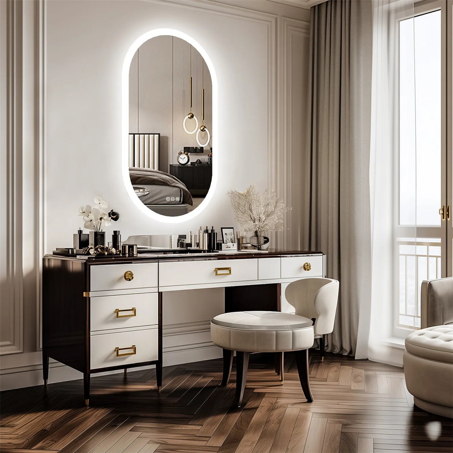 Wisfor Backlit Smart LED Bathroom Mirror Dimmable Anti Fog