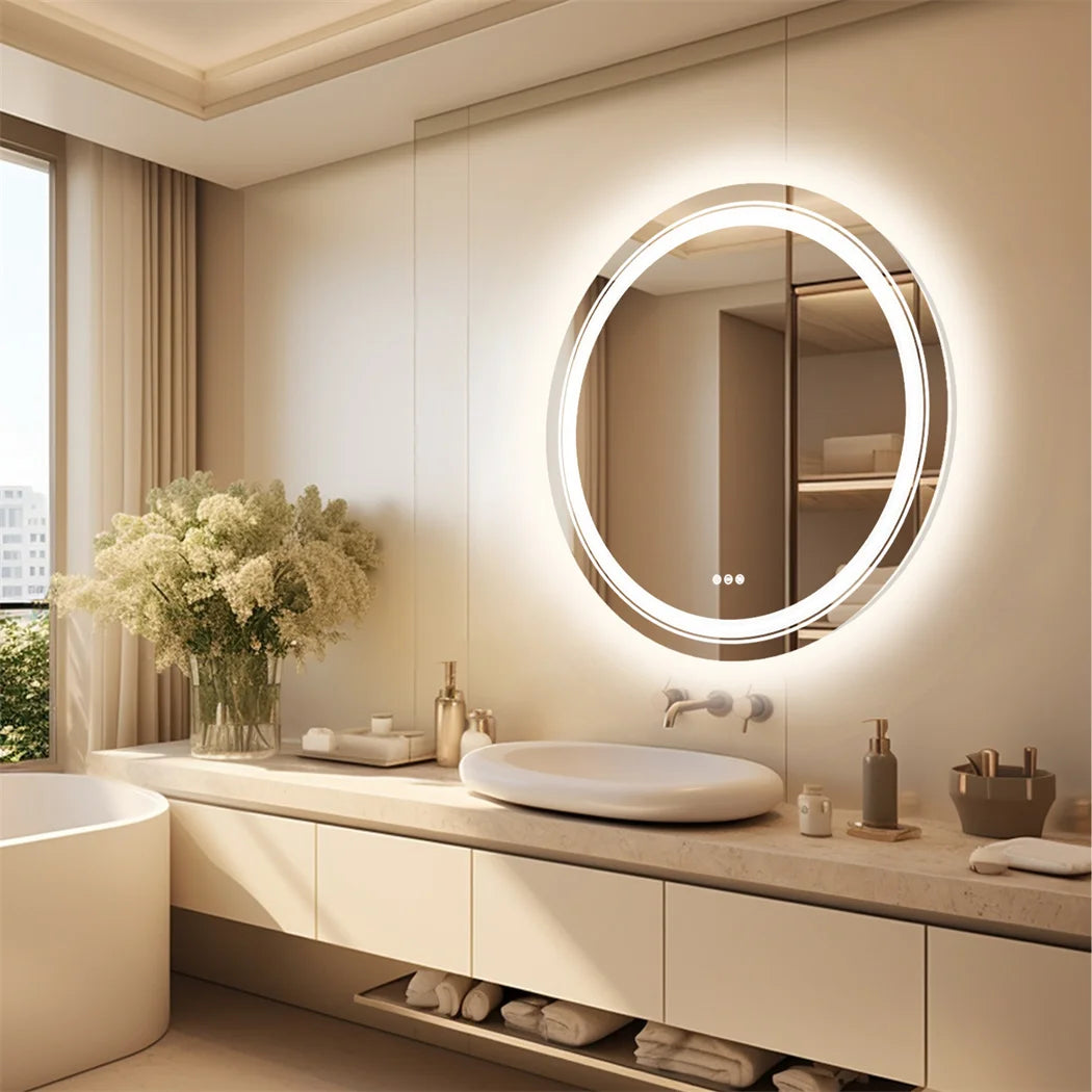 LUVODI Round Smart Mirror With Touch Screen Illumination