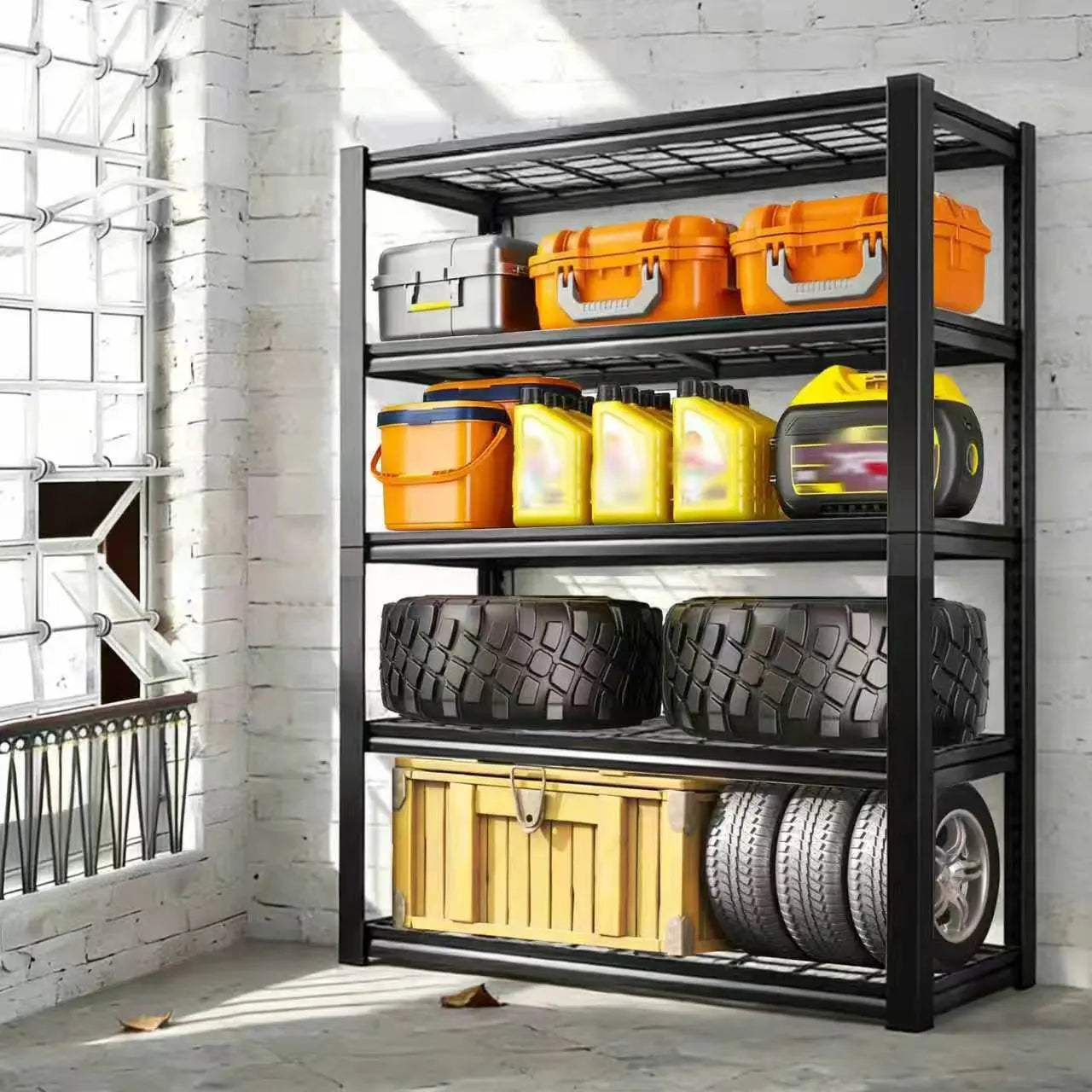 Adjustable Metal Double Layer Shelving Rack For Warehouse