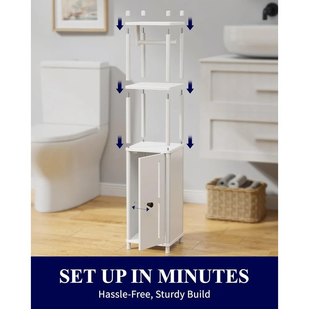 Hign-concerned Paper Holder Stand Compact Bathroom Storage
