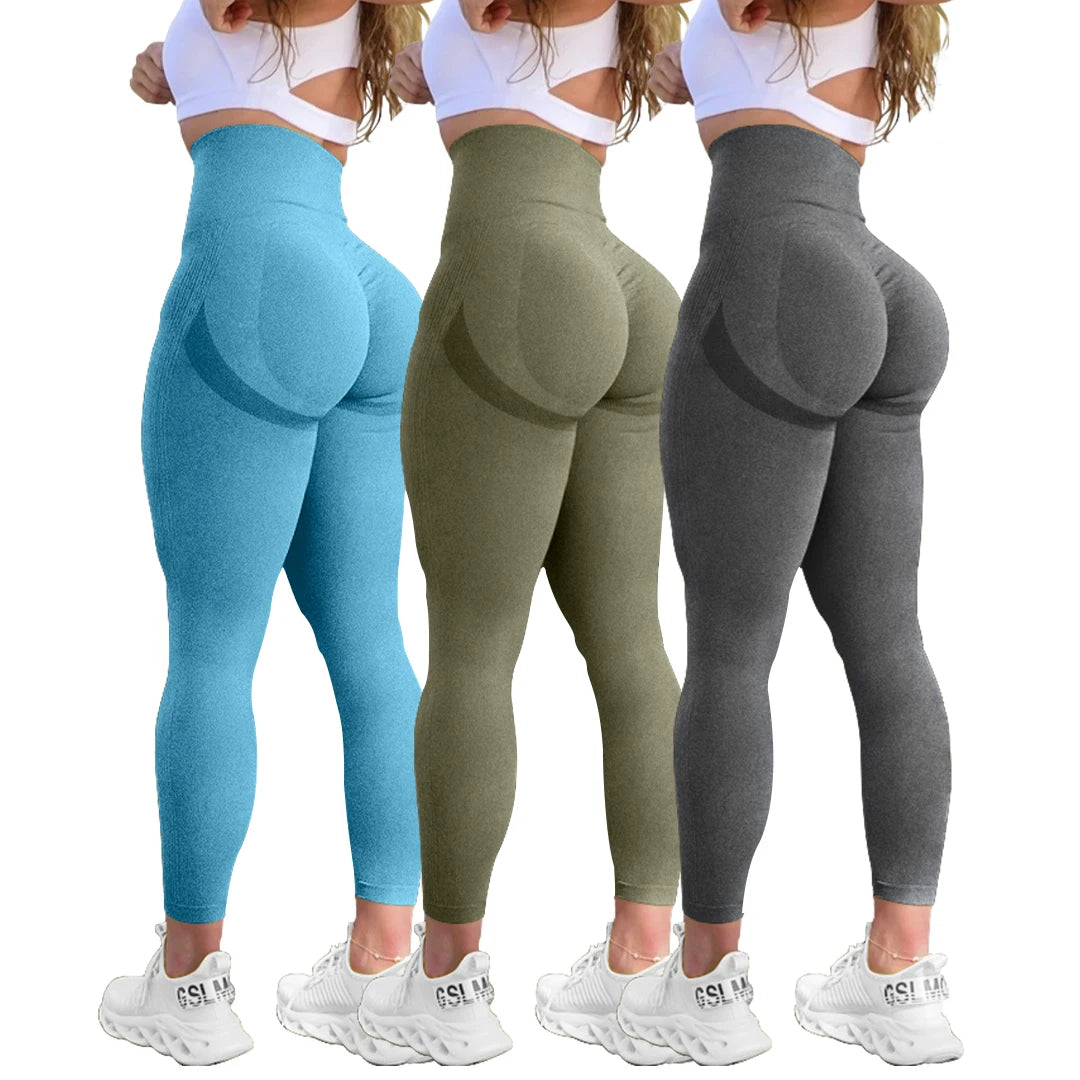 OQQ Women Seamless Yoga Pants Leggings For Sports And Fitness