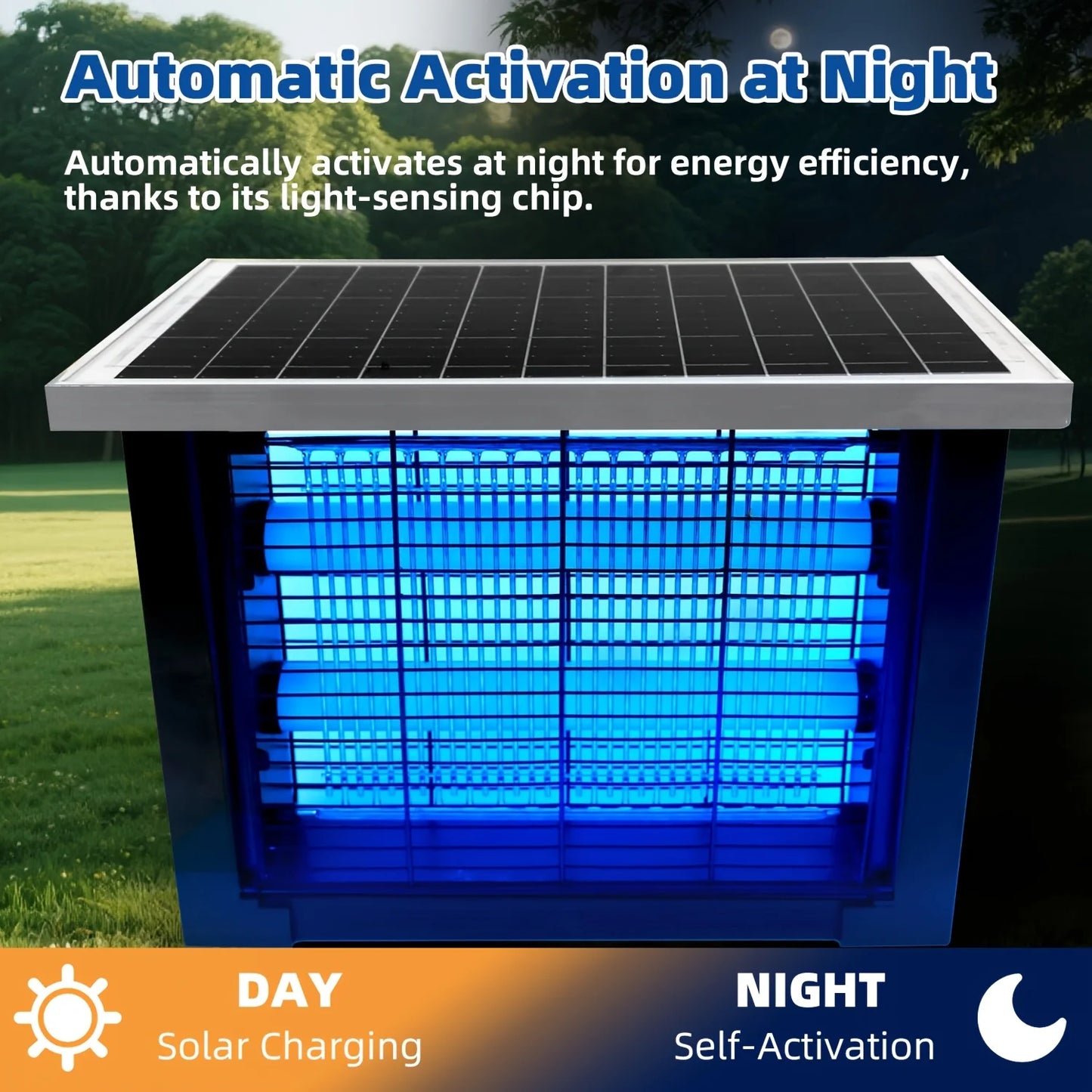 Outdoor Solar Bug Zapper Portable Rechargeable Mosquito Zapper High Powered