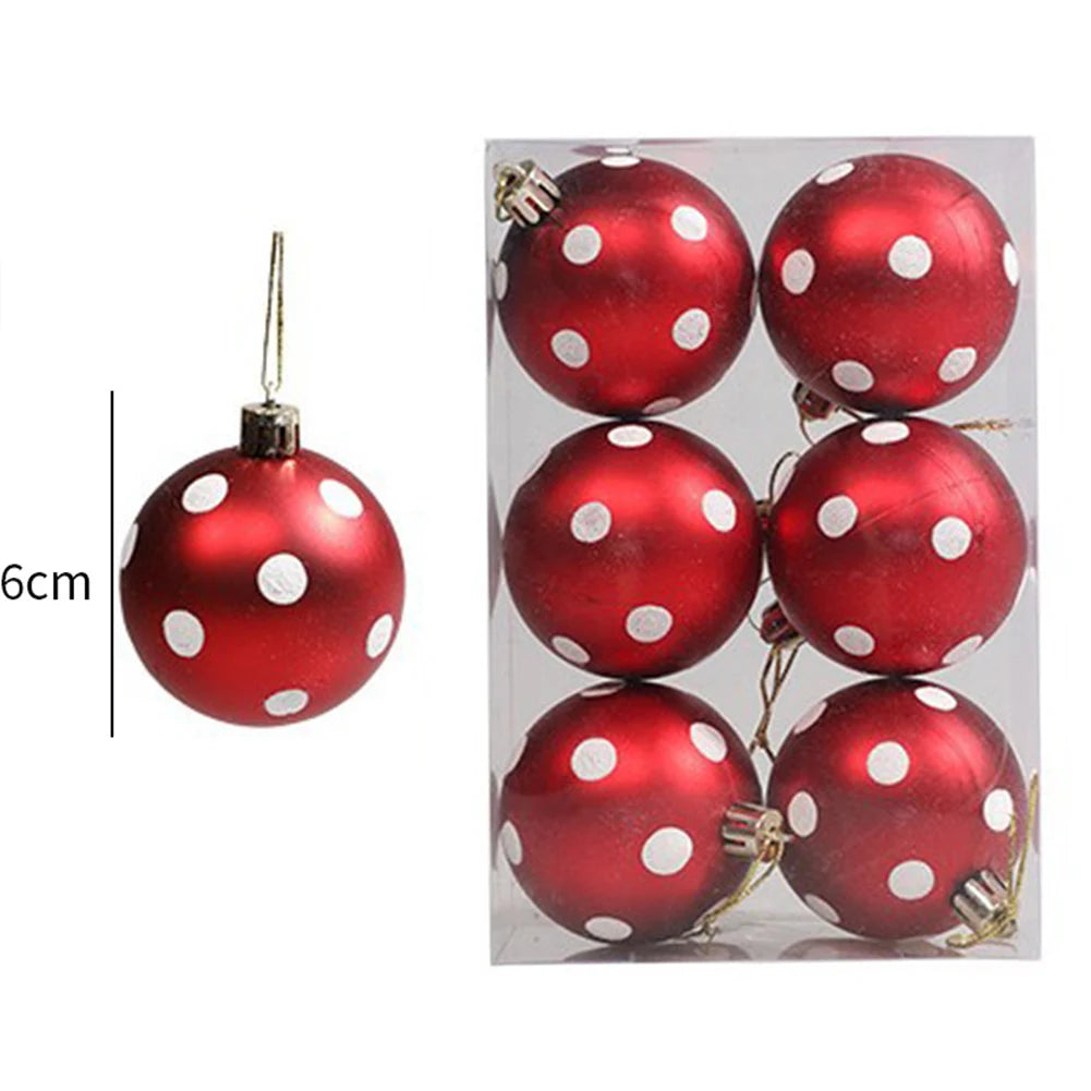 Electronic Christmas Ball Ornaments Shatterproof 6pcs Pack