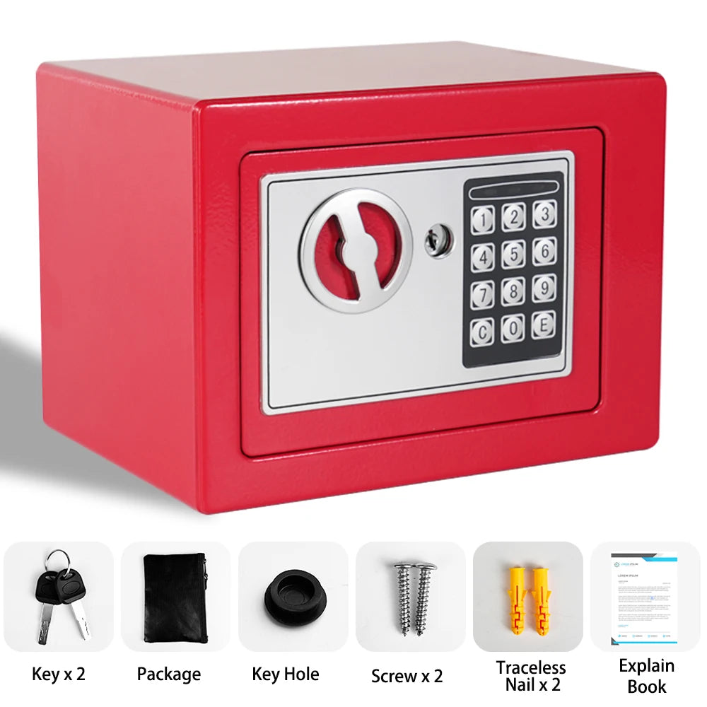 Fireproof Safe With Money Bag Digital Keypad Sensor Light