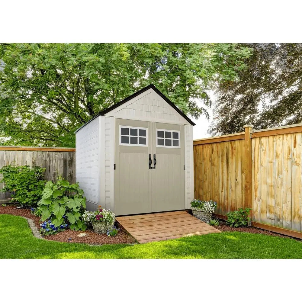 Outdoor Storage Shed For Garden Tools And Lockable Double Doors