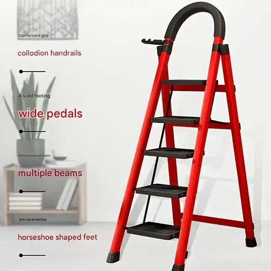 Hignconcerned Durable 3 4 5 Step Folding Ladder Anti Slip