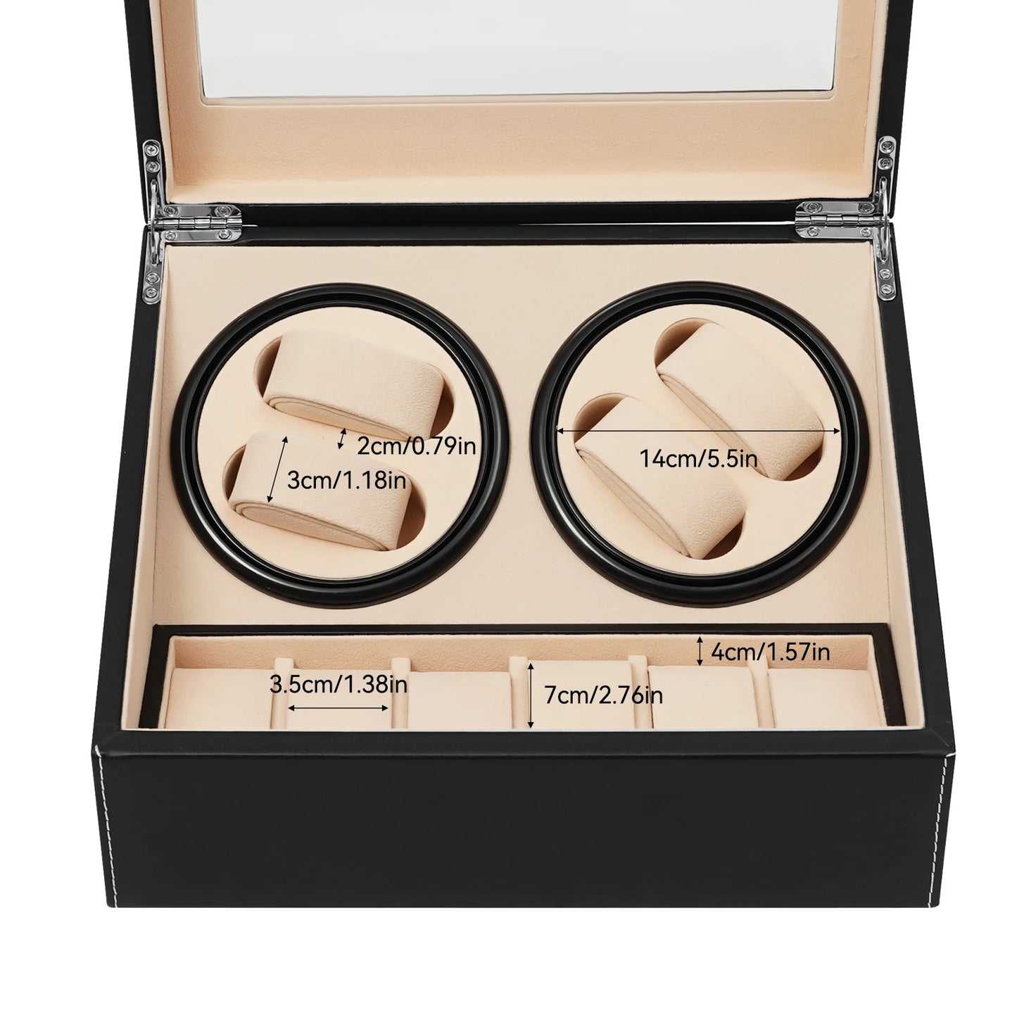 Watch Winder Automatic Rotation Velvet Display Box