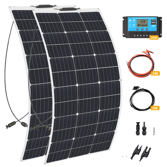 Xinpuguang Solar Panel Kit 12V 100W 200W Flexible 24V