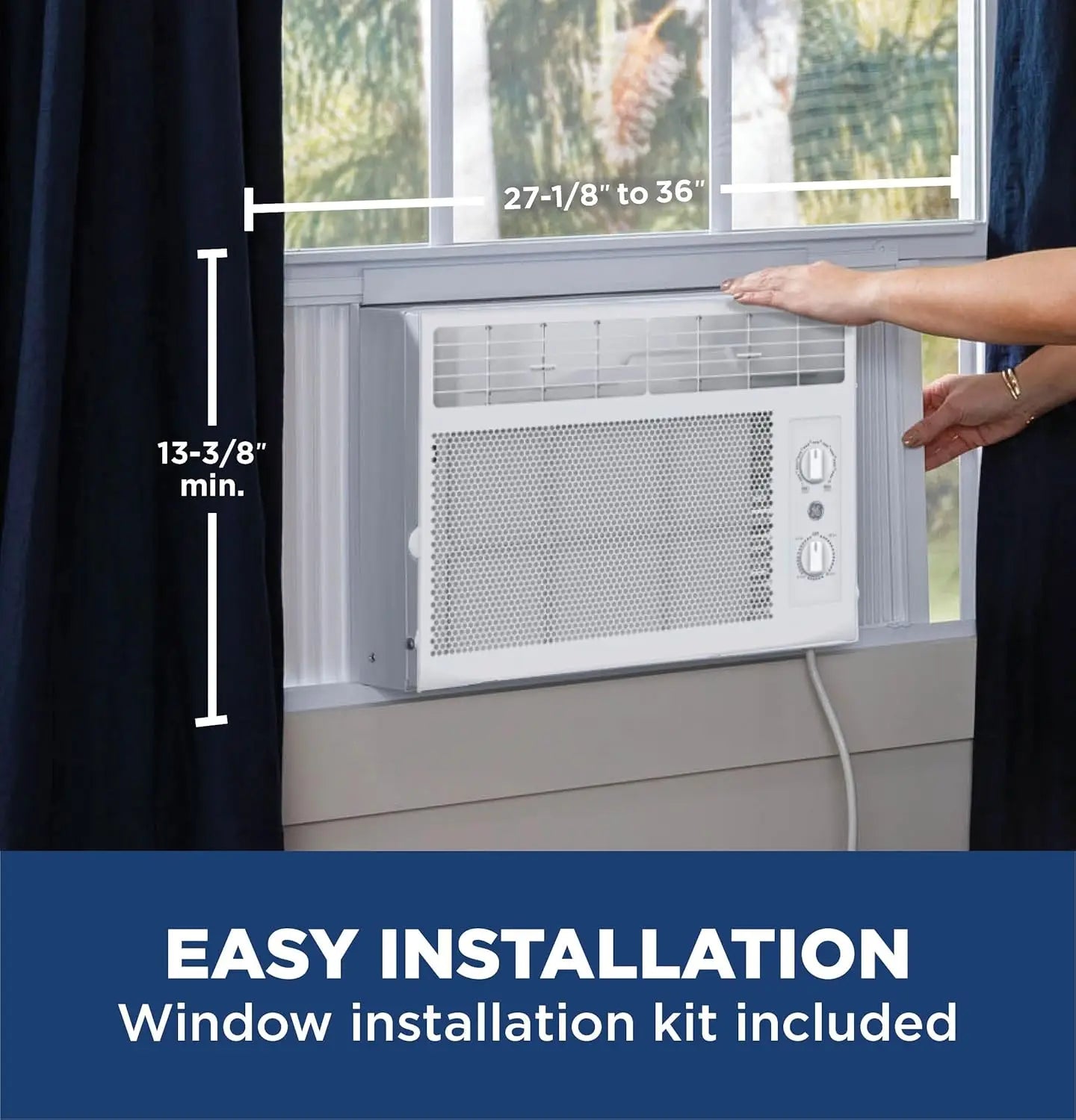 XMSJ Window Air Conditioner Unit for Small Rooms Energy Efficient
