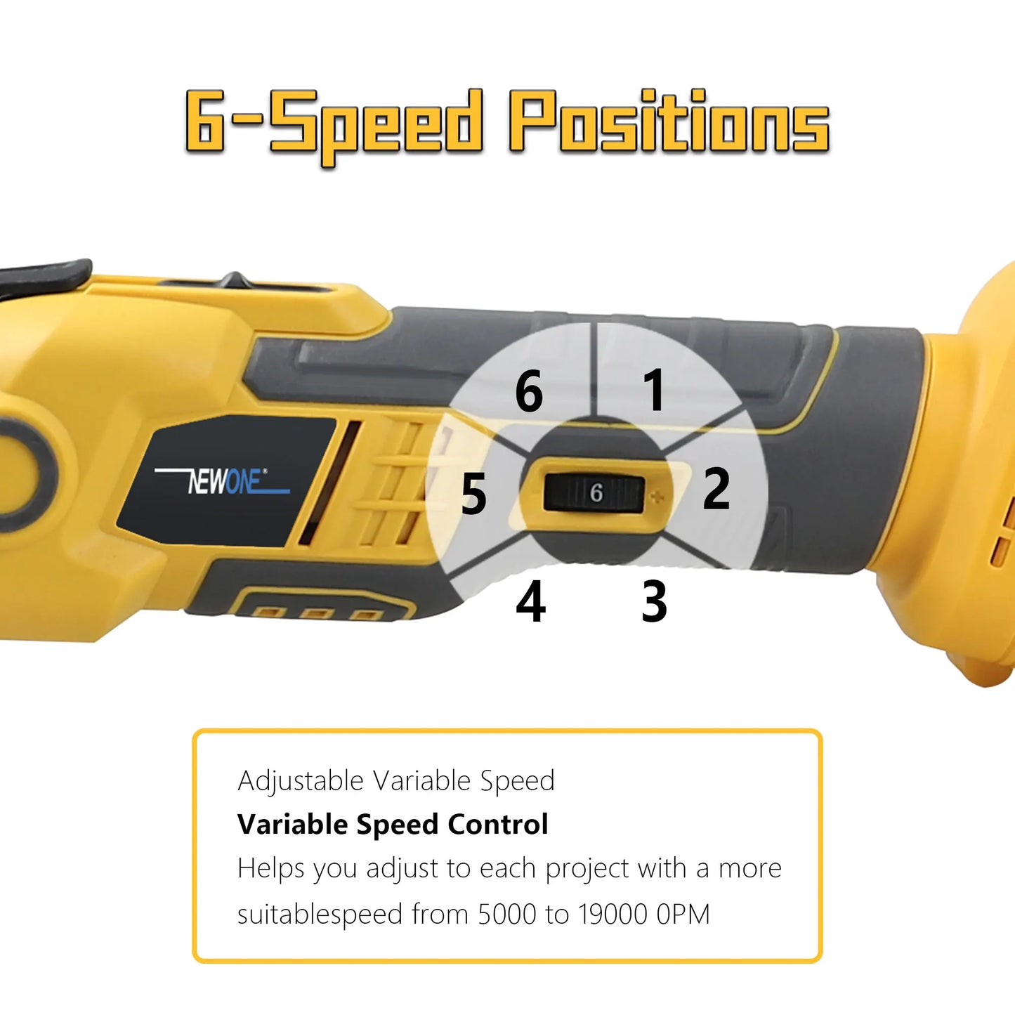 NEWONE 20V Brushless Anti Vibration Quick Release Oscillating Tool
