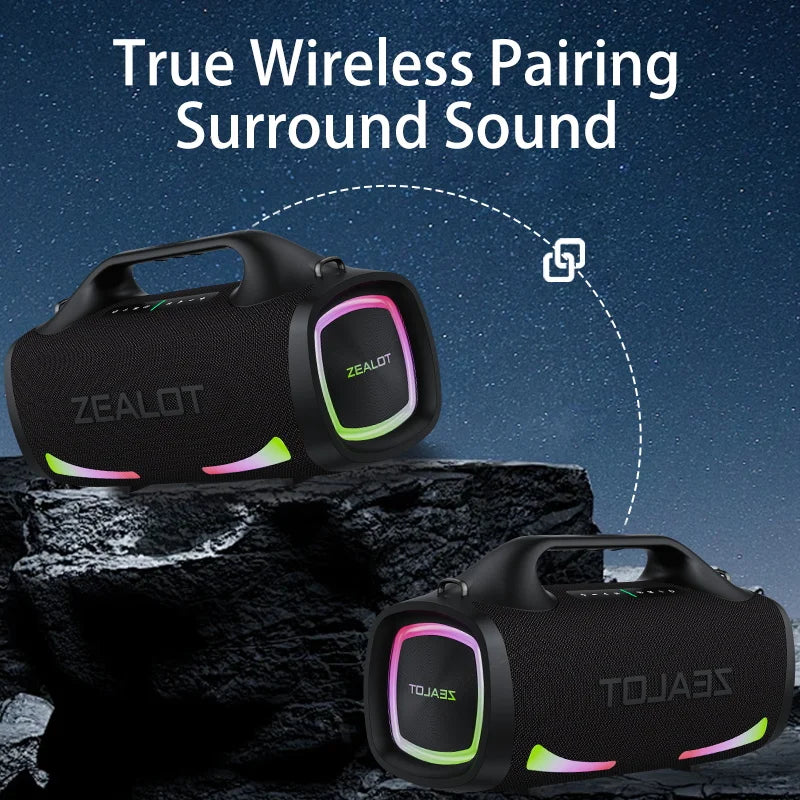 Zealot S79 100W Wireless Outdoor Speaker HiFi Subwoofer