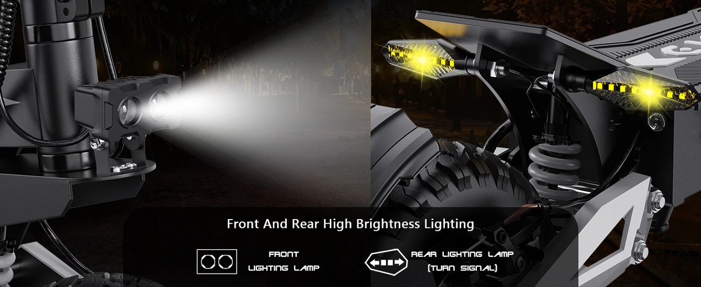 OOTD T10 900W Electric Scooter 48V Battery Foldable Off Road